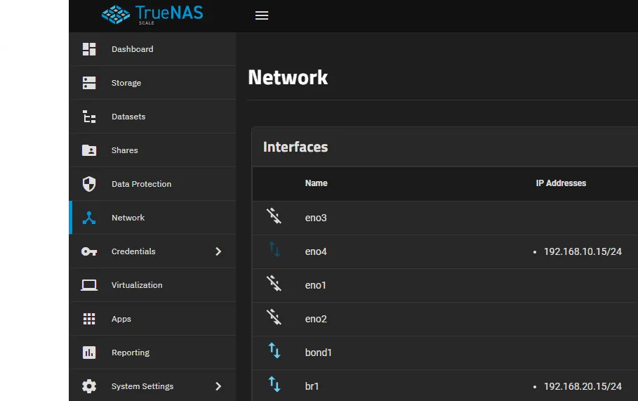 Network Overview UI 